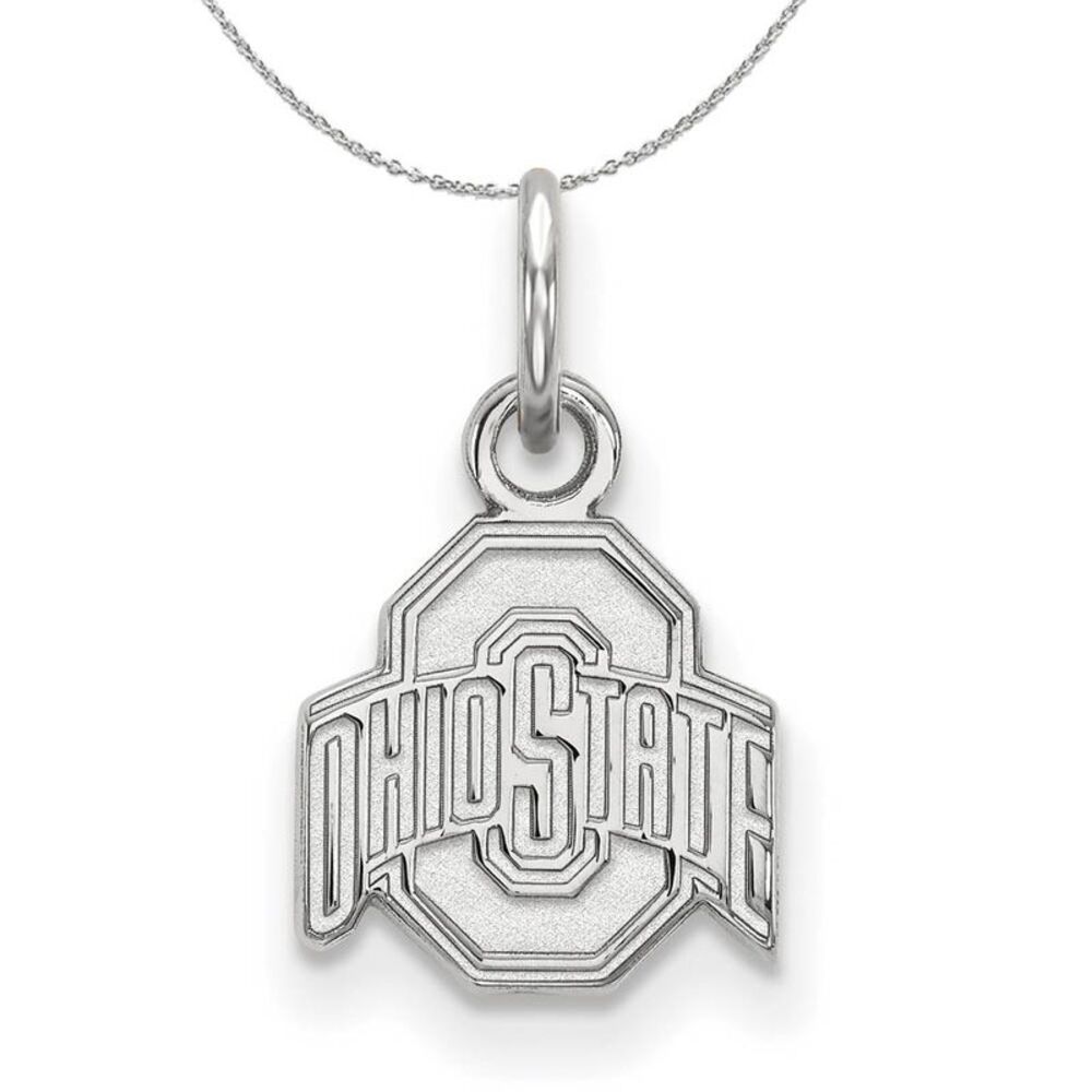 Sterling Silver Ohio State XS (Tiny) Logo Necklace - 24 Inch